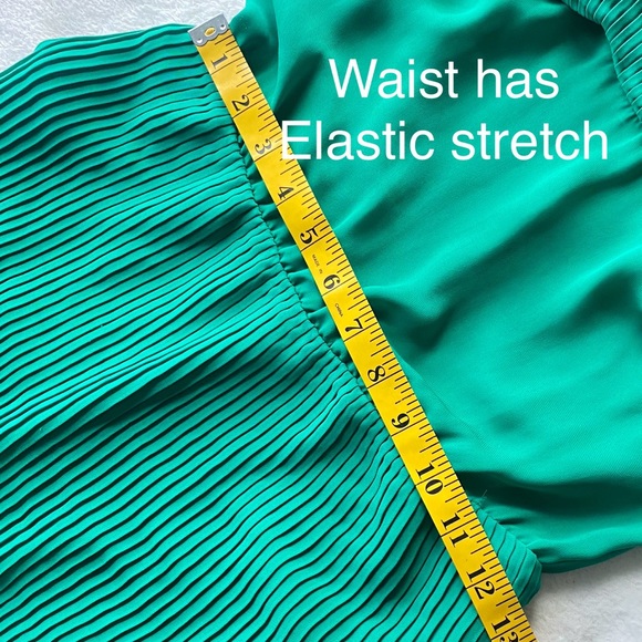 Parker Emerald Green Pleated Layered Mini Dress size XS - Picture 15 of 16